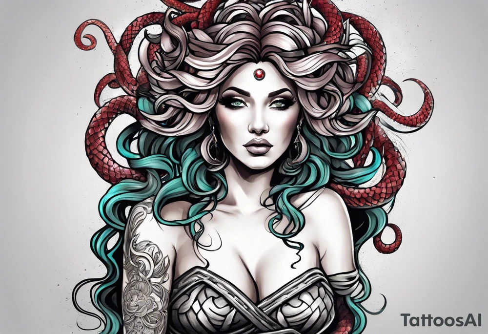 A portrait of Medusa tattoo idea