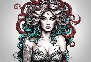 A portrait of Medusa tattoo idea