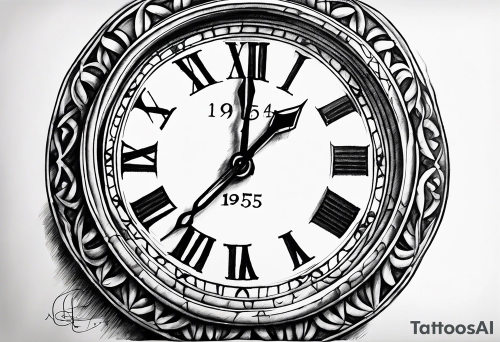 Roman numeral 1955 tattoo idea