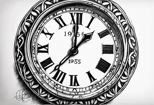 Roman numeral 1955 tattoo idea