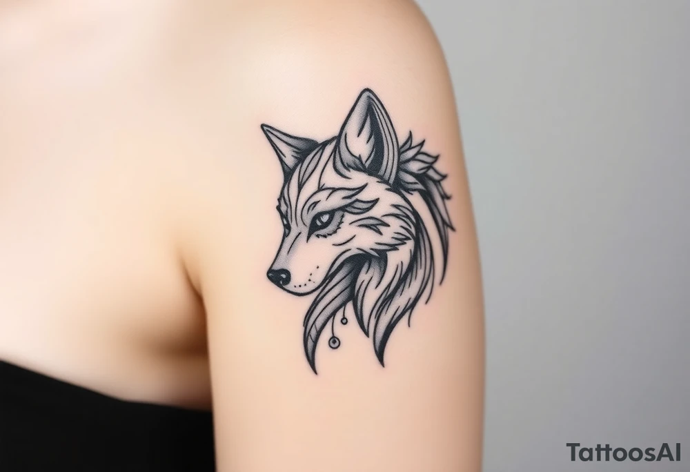 Lone wolf tattoo idea