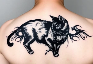 black cat tattoo idea