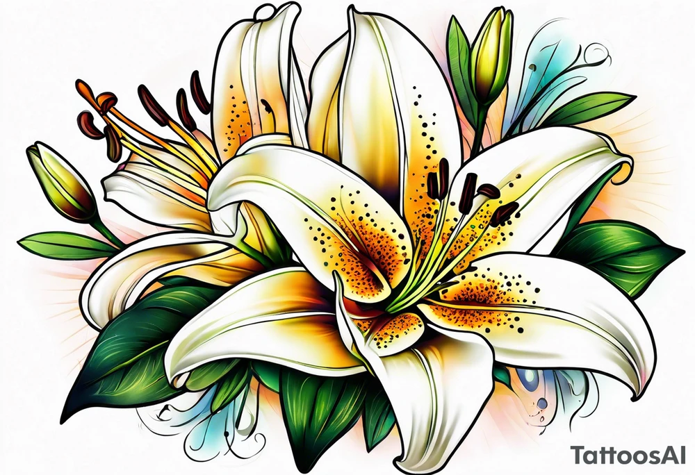 lily flower tattoo idea