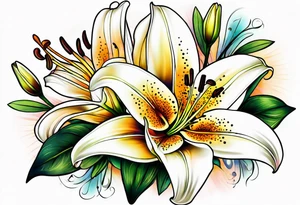 lily  flower tattoo idea