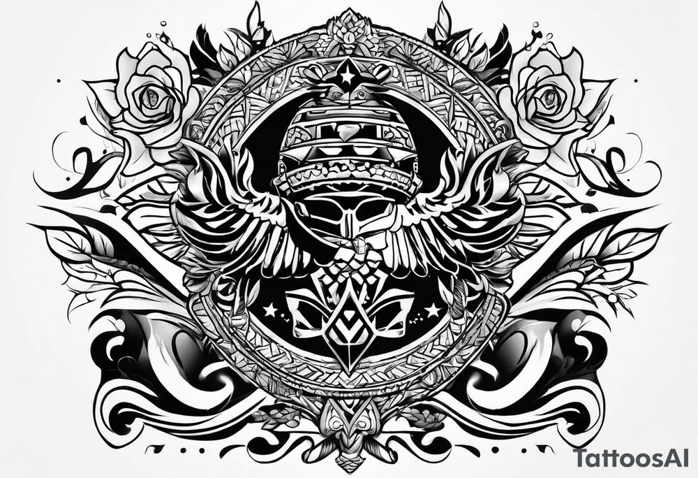 Proud Mexican American from New York who now services in the military tattoo idea