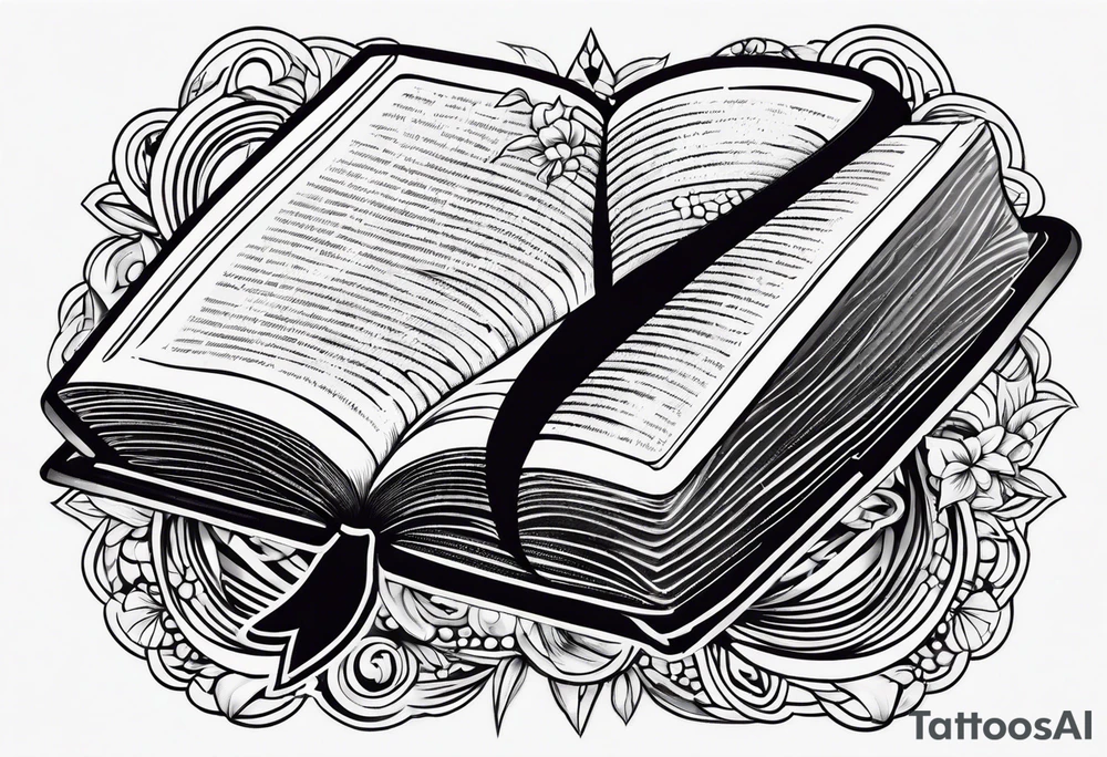 An open book tattoo idea