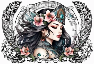 Half moon tattoo idea