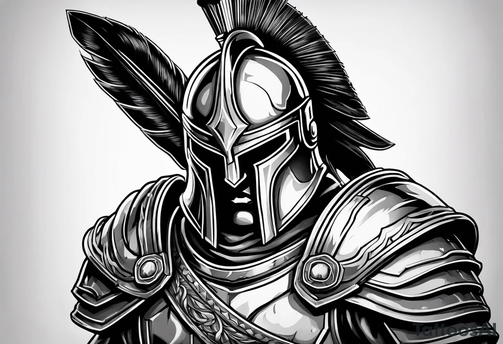 Spartan helmet tattoo idea