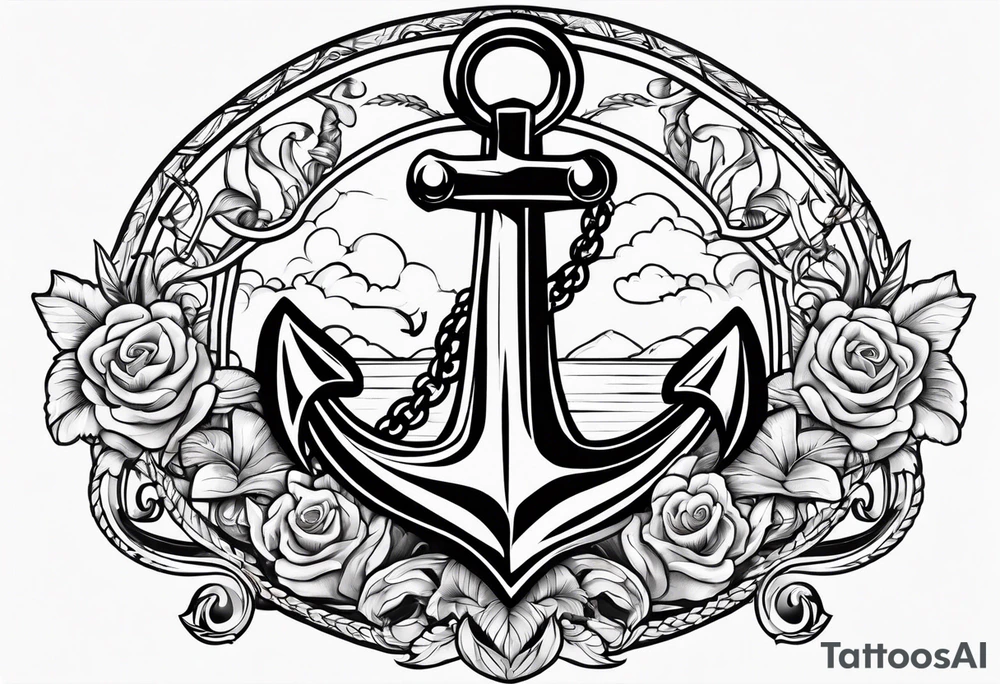 Anchor and Cross tattoo idea
