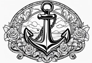 Anchor and Cross tattoo idea