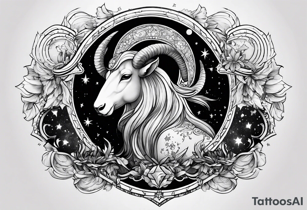 Aries constellation with stars tattoo idea