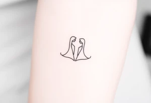 Siluetas de pareja tattoo idea