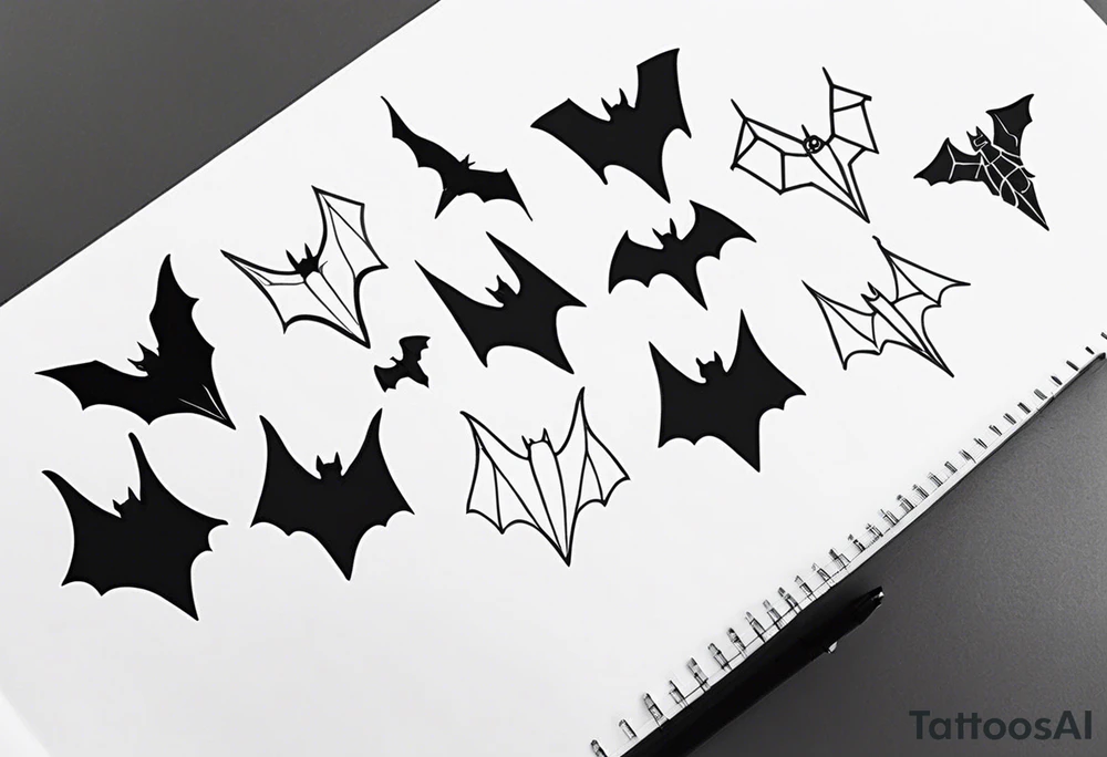 Bat Silhouettes tattoo idea