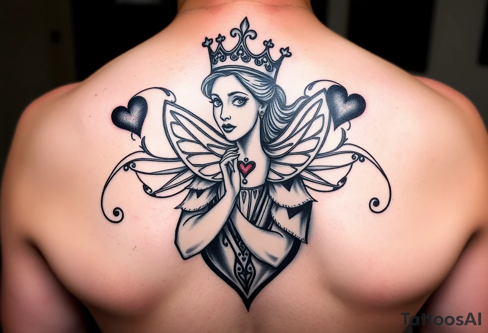 Queen of Hearts from Alice in Wonderland tattoo idea