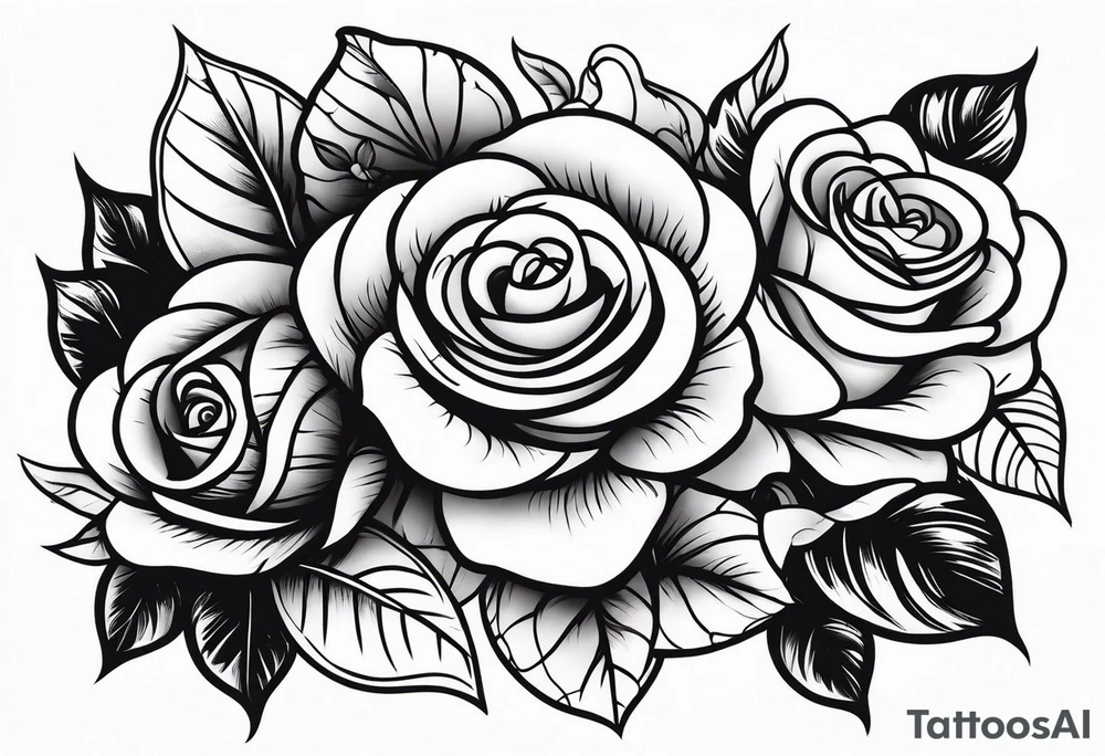 Arm tattoo with roses tattoo idea