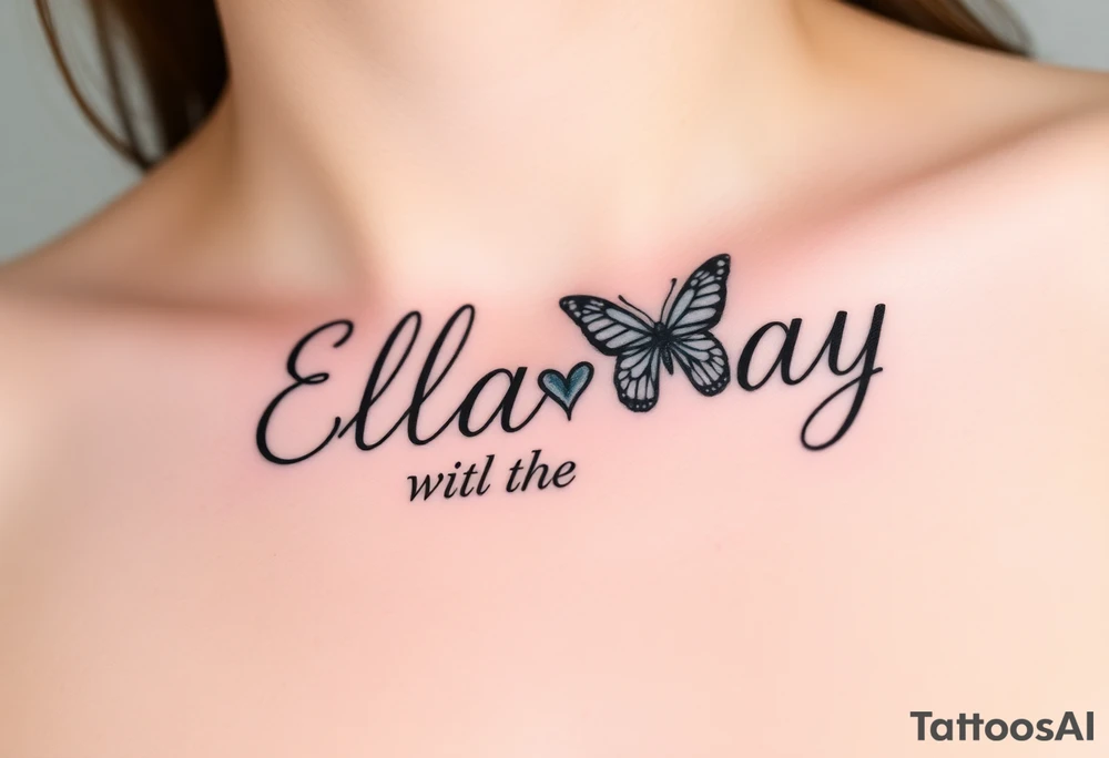 EllaRay with a butterfly tattoo idea