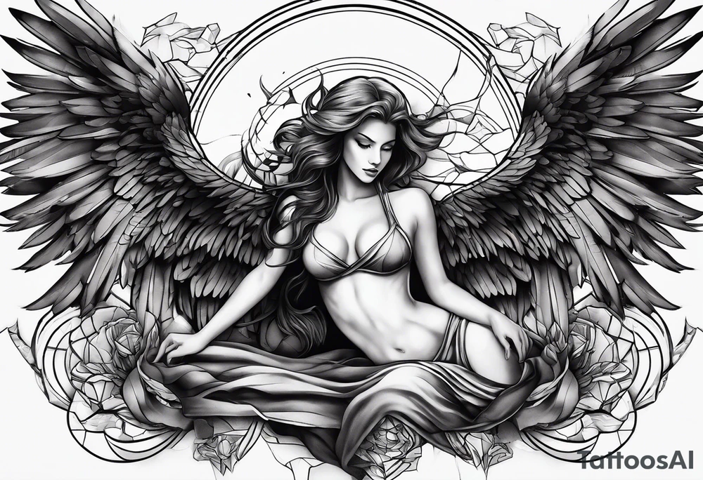 fallen angel tattoo idea