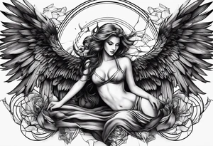 fallen angel tattoo idea