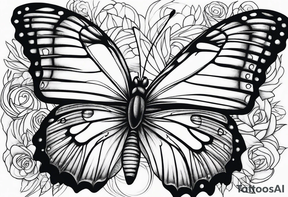 A night butterfly tattoo idea