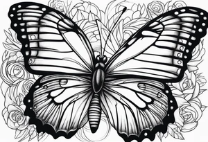 A night butterfly tattoo idea