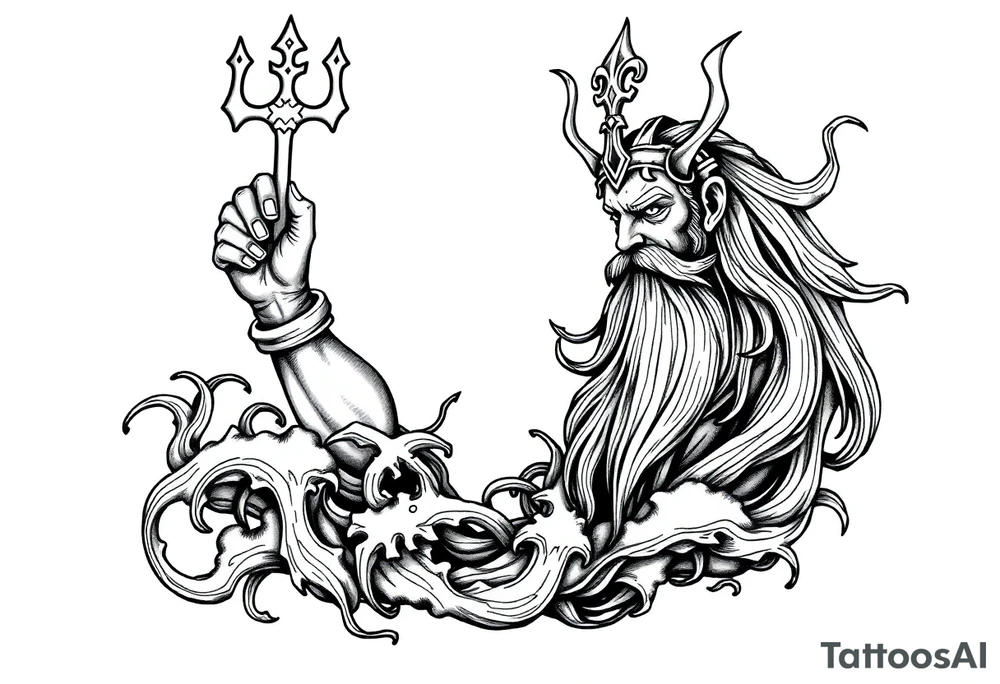 god of sea tattoo idea