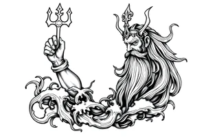 god of sea tattoo idea