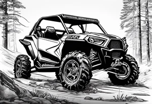 wilderness 4x4 trail with polaris rzr off road vehicles sling mud tattoo idea
