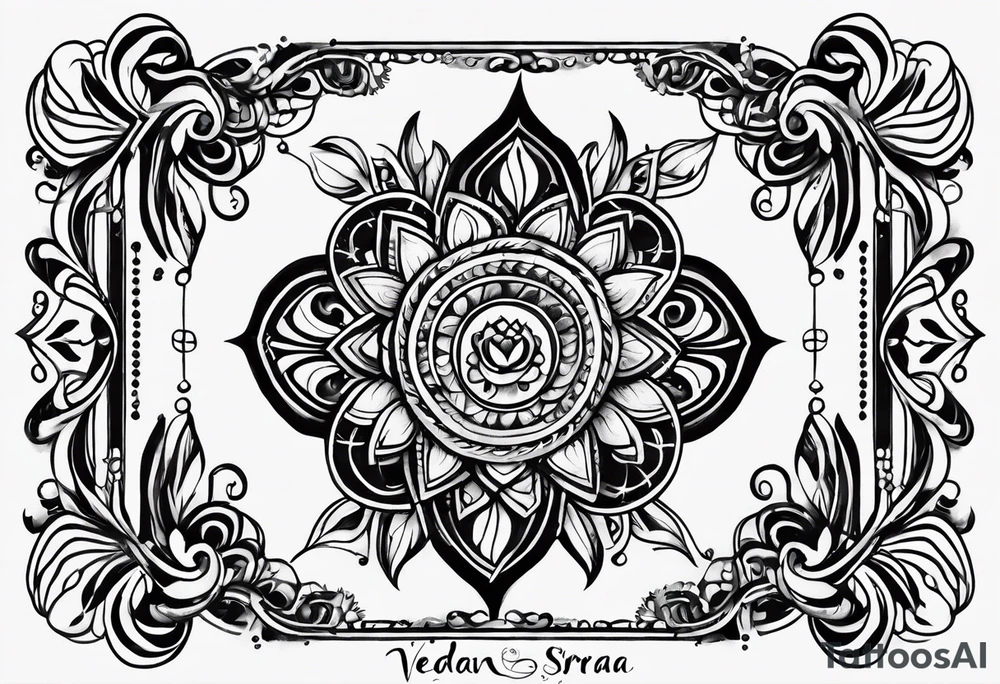 Simple Two-Band Tattoo Design With my kids names (Vedran and Srna) tattoo idea