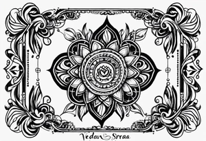 Simple Two-Band Tattoo Design With my kids names (Vedran and Srna) tattoo idea