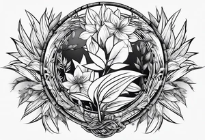 large bamboo tattoo idea