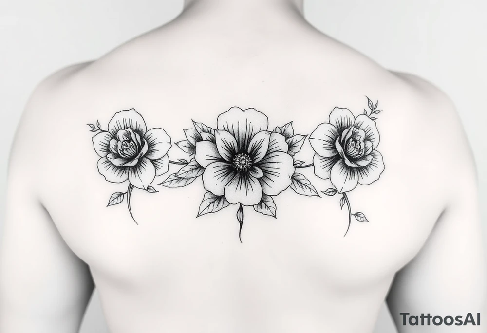 1, 2, and 4 
with flowers
for thigh for women tattoo idea