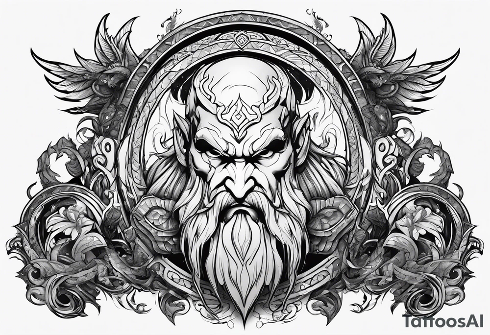 Mimir from God of War Game tattoo idea