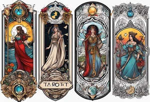 A tarot card design tattoo idea