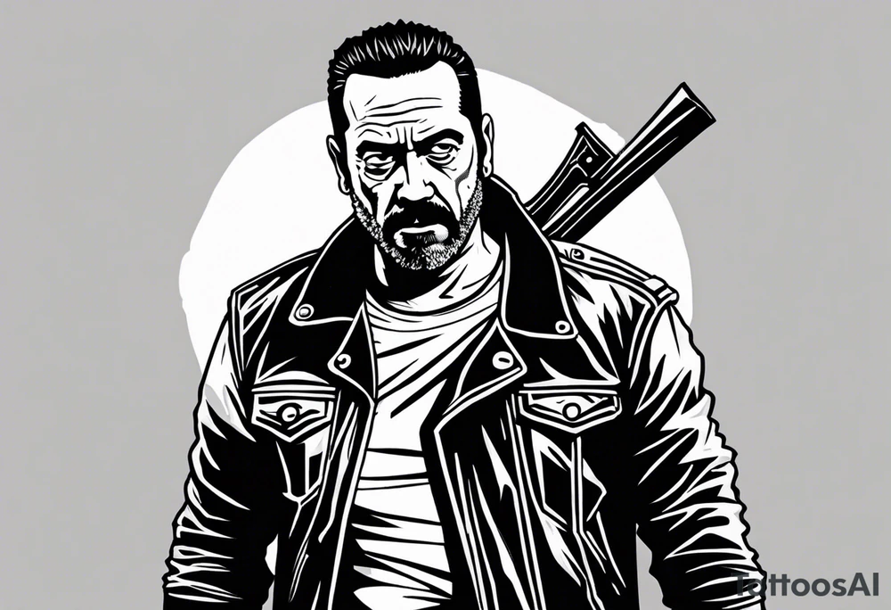 The walking dead negan small picture tattoo idea