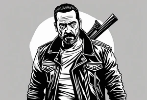 The walking dead negan small picture tattoo idea
