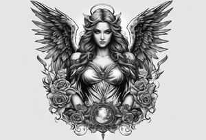 Angel vs Demon for all mankind tattoo idea