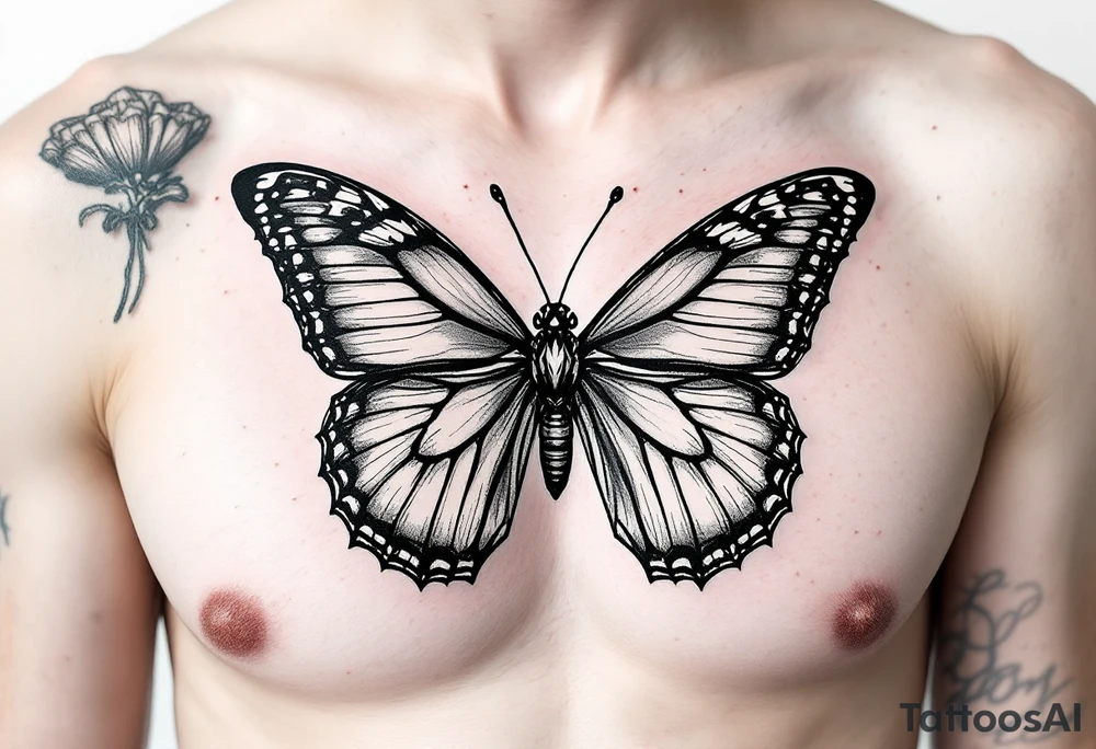 A butterfly that looks like a bow tie. tattoo idea