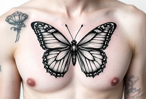 A butterfly that looks like a bow tie. tattoo idea