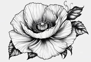 Poppy flowers sleeve tattoo idea