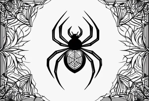Minimalistic spider tattoo idea