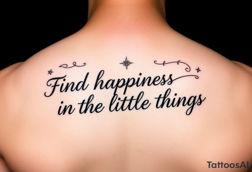 Find happiness in the little things tattoo idea