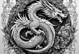Drache mit geschlossener Schnauze tattoo idea