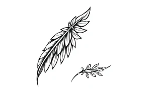 spiritual feathers ornamental indian shaman rune tattoo idea