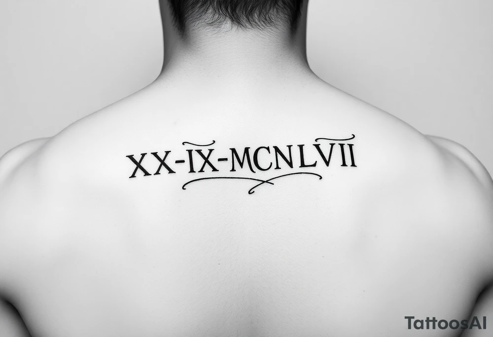 XXX_IX_MCMXLVII date on arm tattoo idea