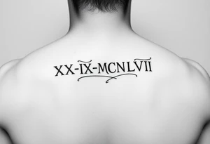 XXX_IX_MCMXLVII date on arm tattoo idea