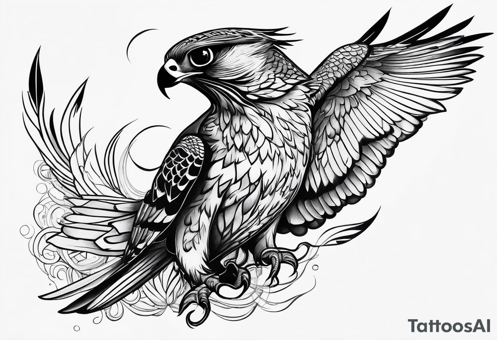 Falcon diving tattoo idea