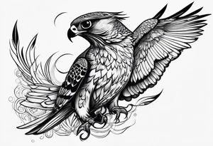 Falcon diving tattoo idea