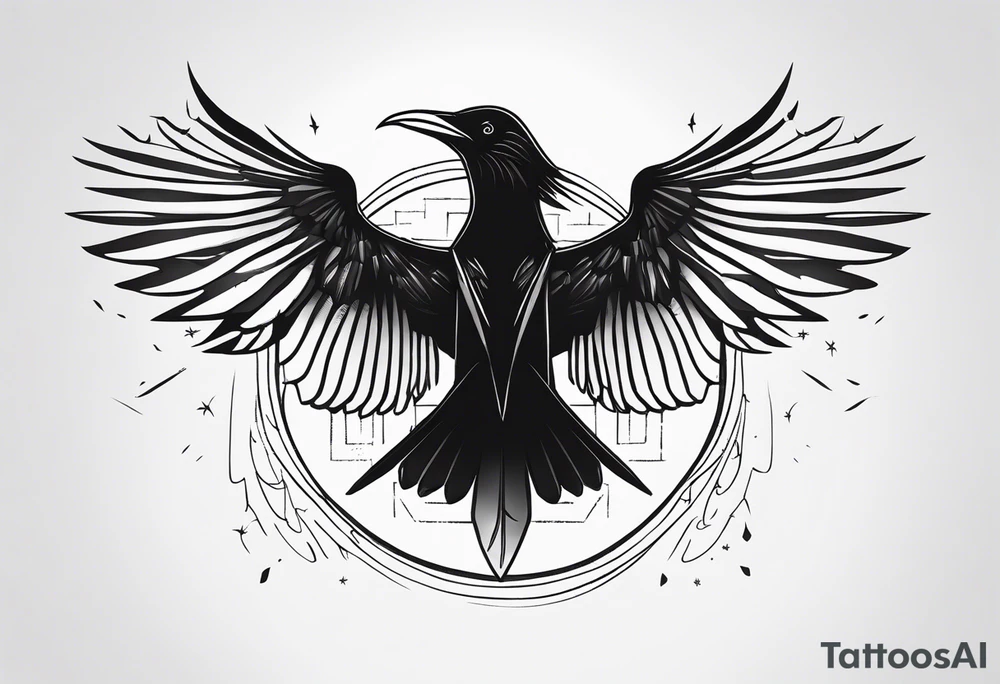 Hugin and Munin flying tattoo idea