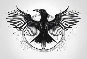 Hugin and Munin flying tattoo idea