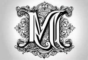 Letters M and S with infinity symbol tattoo idea